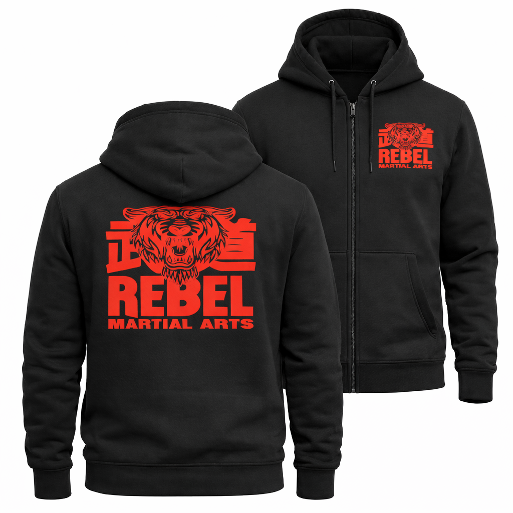 Rebel Martial Arts Junior Black & Red Hoodie